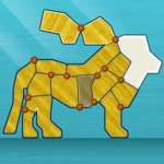 shape fold animals android application logo